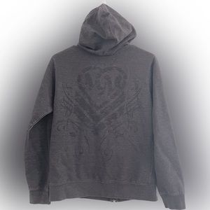 (S) Metal Mulisha Grey Zip Up Hoodie
